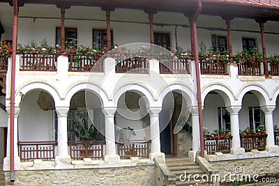 Inside Agapia Monastery, Moldavia Editorial Stock Photo